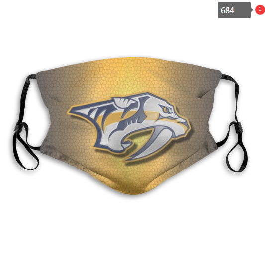 NHL Nashville Predators #6 Dust mask with filter->nhl dust mask->Sports Accessory